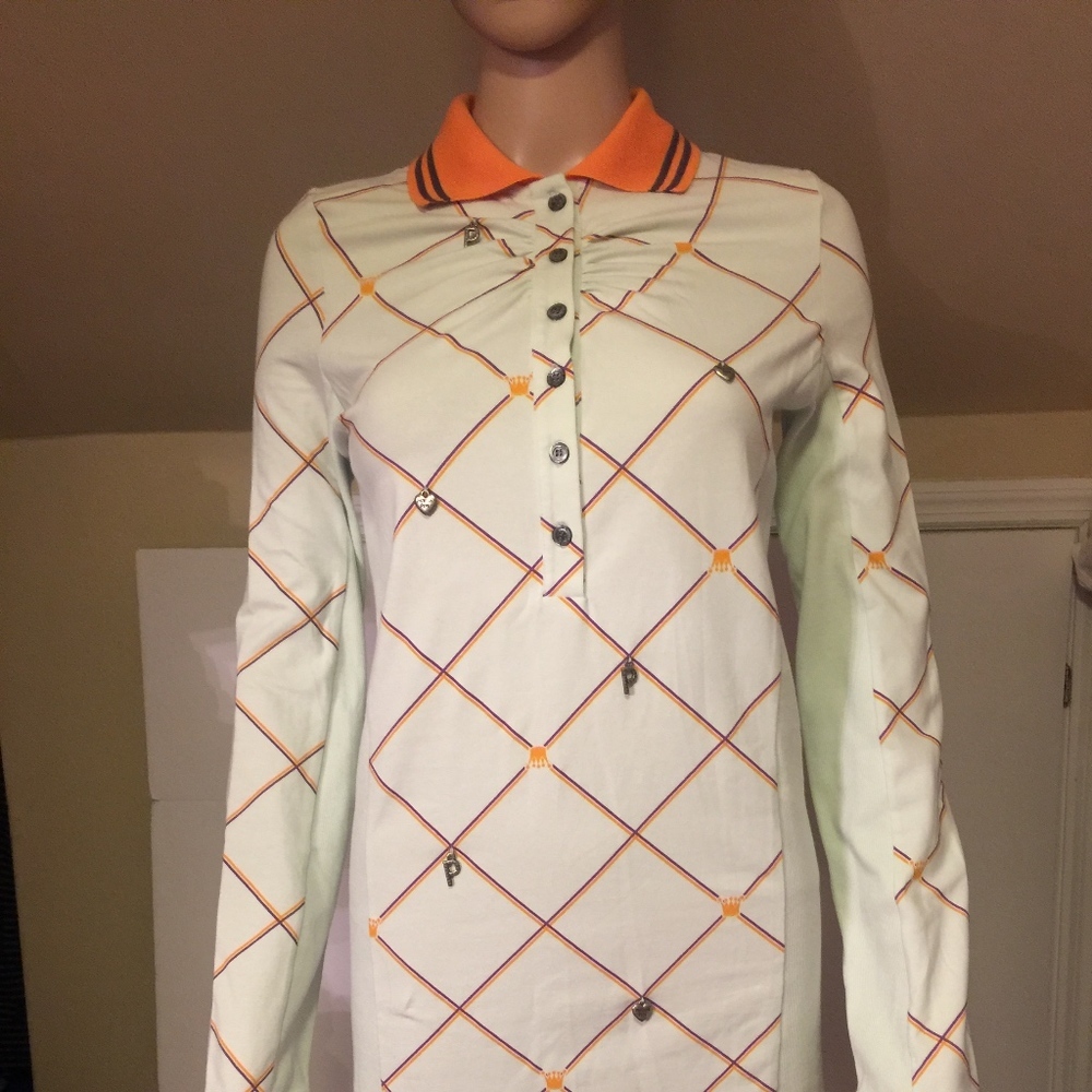 PATRIZIA PEPE Green Orange Mini Dress Sz 42 US 4-6